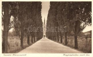 Budapest II. Máriaremete, 21 db régi képeslap a templomról és környékéről