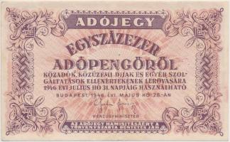 1946. 100.000AP, hátlap csak alapnyomat! T:III