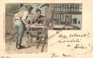 Miskolc, Pislog mint miskolczi kocsonyában a béka, magyar folklór; Gedeon András kiadása