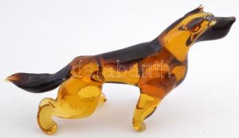 3 db üvegkutya, hibátlanok, 9x5, 11x6 és 7x7 cm