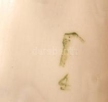 Jelzett vadászkutya, kézzel festett, jelzett, hibátlan, m:14 cm, h:25 cm