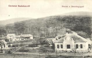 Budakeszi, 6 db régi városképes képeslap, vegyes minőség