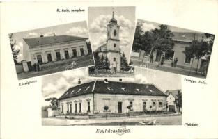 Egyházaskesző, Községháza, Római Katolikus templom, Hangya Szövetkezet, Plébánia