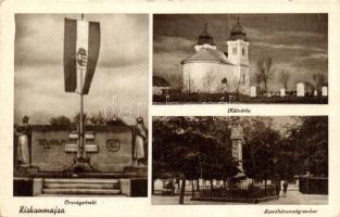 Kiskunmajsa, Országzászló, Kálvária, Szentháromság-szobor (EK)