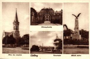 Edelény, Római Katolikus templom, Kóburg-kastély, Hősök szobra (EK)