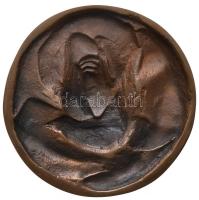Váró Márton (1943-) DN "Rózsa" egyoldalas Br plakett (98mm) T:2