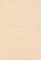 1956. "Magyar Partizán Emlékérem" adományozói okirata aláírással és szárazpecséttel T:III ...