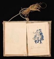 1897 A "Békésmegyeiek Segítő Egyesületének" táncrendje, elején zománcozott kis címerrel