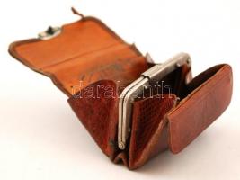 "Csizi emlék" feliratú apró bőr pénztárca, 6x4x2 cm