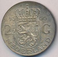 Hollandia 1966. 2 1/2G Ag "Julianna" T:2
Netherlands 1966. 2 1/2 Gulden Ag "Juliana&...