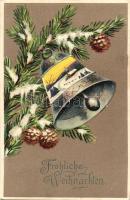 Christmas, bell, Emb. litho