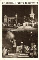 Budapest XIV. Hősök tere, Olimpiai fáklyastaféta; Tolnai Világlapja (EM)