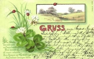 1899 Clover greeting card, E.B. & C.i.B. S. 9019. litho (EK)