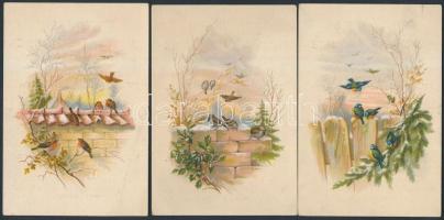 5 db magyar reklámos litho gyűjtőkártya 13x9 cm