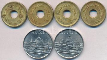 Vegyes: Németország DN 1M "Lochmühle" Br zseton (4x) + 1994. "Első választó" Ni ...