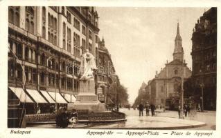 Budapest V. Apponyi tér, templom, villamos, Divald