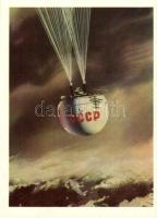 6 db MODERN megíratlan motívum képeslap, szovjet űrprogram / 6 modern unused motive postcards, Sovie...