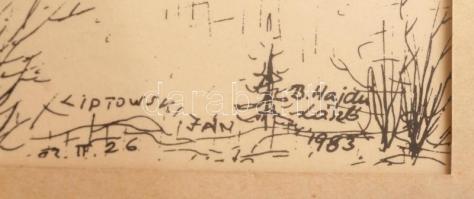 B. Hajdu László (1926-): Liptowski Jan. Nyomat, papír, jelzett a nyomaton, 21×29 cm