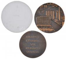 ~1980. "Ajka város" Br emlékérem eredeti tokban (95mm) + 1982. "I. Országos Politikai...