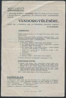 cca 1930 Magyarországi Turista Egyesület 4 db nyomtatvány és felhívás