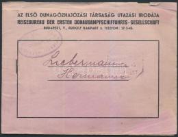 1934 az Első Dunagőzhajózási Társaság utazási irodája által kiállított menetjegy Budapest-Rum (Vas m.) és Rum-Budapest viszonylatban