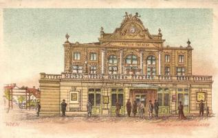 Vienna, Wien II. Prater Jantschtheater / theatre, litho (EK)