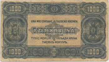 1923. 1000K "8 FILLÉR - NYOLC FILLÉR" felülnyomással T:III-