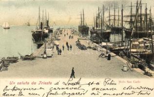 Trieste, Molo San Carlo, ships (b)