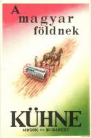 'A magyar földnek', a Kühne Mezőgazdasági Gépgyár hirdetése / advertisment of the Kühne Agricultural Machine Factory, '1943 Országos Tuberkolózis Hét' So. Stpl.