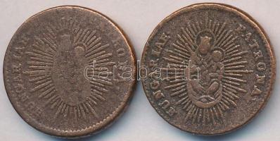 1766. Rézdénár "Mária Terézia" zárt korona (2x) T:3
Unger III.: 1278