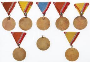 ~1970. "A Haza Fegyveres Szolgálatában" 10, 15 és 20 év után, zománcozott fém kitüntetések...