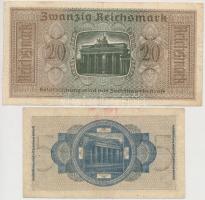 Német 3. Birodalom / Német megszállt területek 1940-1945. 5M + 20M T:III, 5M foltos
German Third Re...