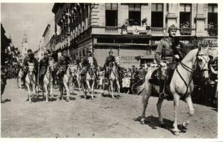 1940 Szatmárnémeti, Satu Mare; bevonulás / entry of the Hungarian troops, 'vissza' So. Stpl