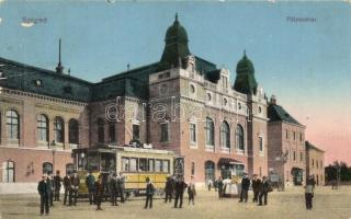 Szeged, vasútállomás, villamos (Rb)