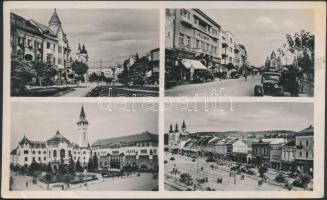 Marosvásárhely, Targu Mures; Splendid Szálló, Révész László üzlete, Kertész Rezső üzlete, 'Kalap Király' üzlet, automobilok / Hotel, shops, automobiles (EK)