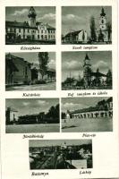 Battonya, Községháza, kultúrház, járásbíróság, szerb templom, református templom, piac tér (EK)