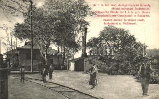 Budapest III. Óbuda, az I. cs. kir. szab. dunagőzhajózási társaság hajógyára, a kovácsműhely és a szurokfőzde (EK)