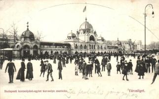 Budapest XIV. Városliget, korcsolyázó-egylet korcsolya csarnoka, Divald Károly