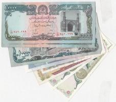 30db-os vegyes külföldi bankjegy tétel, főleg afgán, néhány iráni, perui és egyiptomi bankjegy T:II,...