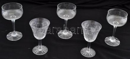 Nagy üveg tétel: vázák, poharak, hibátlanok, több mint 15 db
