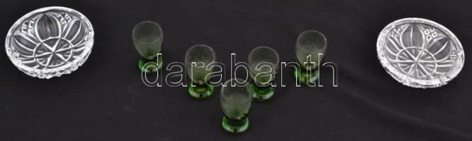 Nagy üveg tétel: vázák, poharak, hibátlanok, több mint 15 db