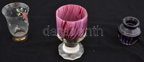 Nagy üveg tétel: vázák, poharak, hibátlanok, több mint 15 db