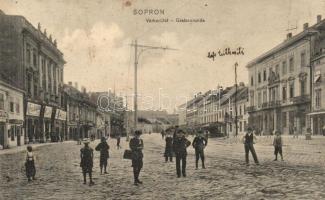 Sopron, Várkerület, Pesti Magyar Kereskedelmi Bank, Röttig Gusztáv üzlete, kiadja Piri Dániel (r)