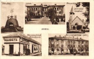 Dorog, iskola, Szénoltár, Bányatelepi protestáns templom, Bányamunkások Hangya szövetkezete, Bányaigazgatósági épület