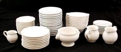 Villeroy & Boch fehér mázas teás csészealjak, tálkák, kis kiöntők, jelzettek hibátlanok, összese...