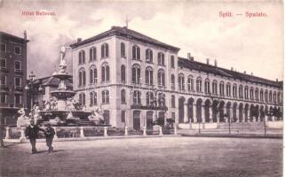 Split, Spalato; Grand Hotel Bellevue, fountain