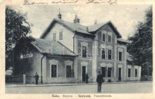 Ipolyság, Sahy; vasútállomás / Stanica / railway station (r)