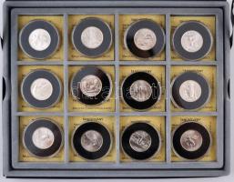 Amerikai Egyesült Államok 2001-2008. 1/4$ Cu-Ni "50 Állam" (24xklf) érmetartó kazettában T...