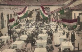 Budapest III. Óbuda, Karl Ferencz vendéglője, kerthelyiség; Vörösváry út 142., kiadja Lents Géza (EK)