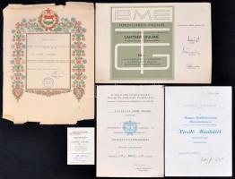 10db  vegyes szocialista kitüntetést adományozó okirat, kitüntető oklevél, igazolvány